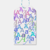 Letter Confetti "A" ギフトタグ (正面)