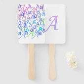 Letter Confetti "A" ハンドファン (正面&裏面)
