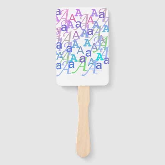 Letter Confetti "A" ハンドファン (正面)