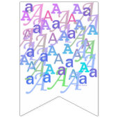 Letter Confetti "A" バンティングフラッグ (第3の旗)