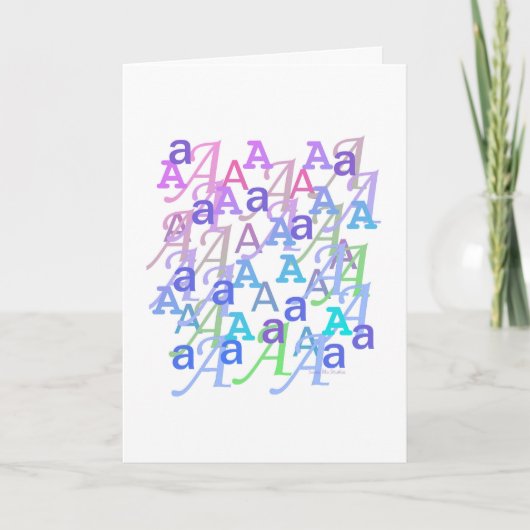 Letter Confetti "A" Card カード (正面)