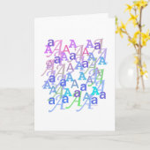 Letter Confetti "A" Card カード (黄色い花)