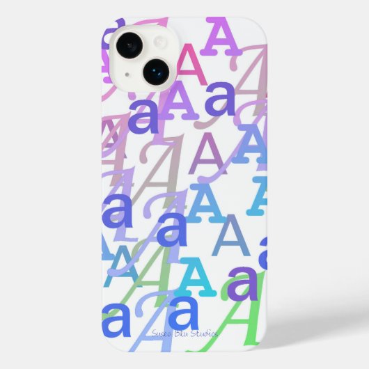Letter Confetti "A" iPhone Case iPhoneケース (裏面)