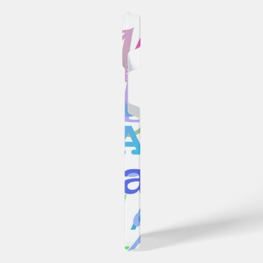 Letter Confetti "A" iPhone Case iPhoneケース (左側面)