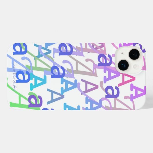 Letter Confetti "A" iPhone Case iPhoneケース (裏面横)