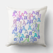 Letter Confetti "A" Throw Pillow クッション (正面)