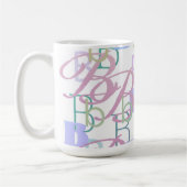 Letter Confetti "B" コーヒーマグカップ (左)