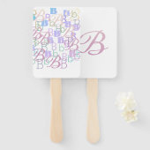Letter Confetti "B" ハンドファン (正面&裏面)