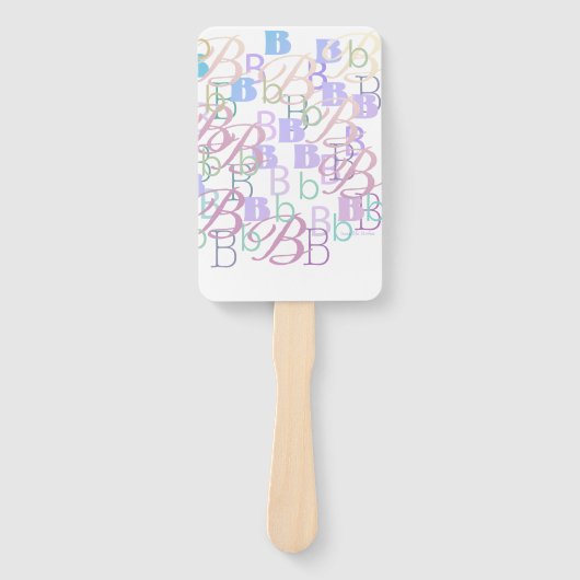 Letter Confetti "B" ハンドファン (正面)