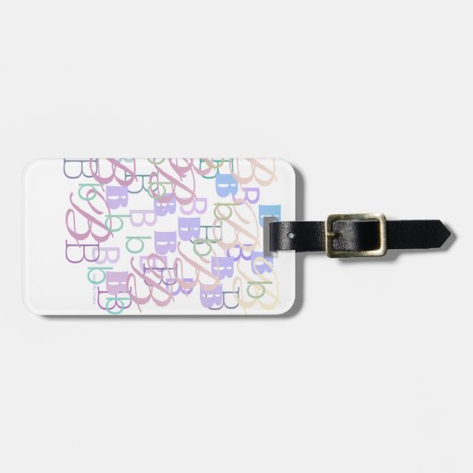 Letter Confetti "B" ラゲッジタグ (正面横)