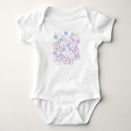 Letter Confetti "B" Baby Romper ベビーボディスーツ (正面)