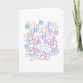 Letter Confetti "B" Card カード