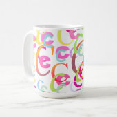 Letter Confetti "C" コーヒーマグカップ (正面左)