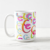 Letter Confetti "C" コーヒーマグカップ (左)