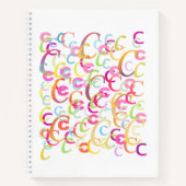 Letter Confetti "C"  ノートブック (正面)