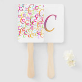 Letter Confetti "C" ハンドファン (正面&裏面)