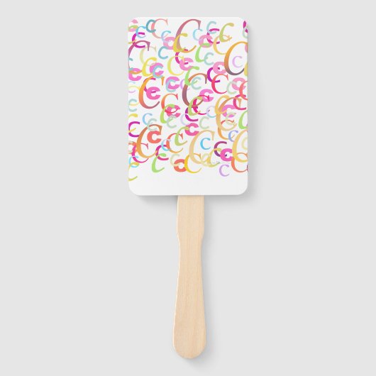 Letter Confetti "C" ハンドファン (正面)
