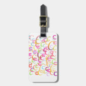 Letter Confetti "C" ラゲッジタグ (正面縦)
