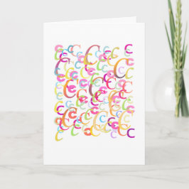 Letter Confetti "C" Card カード