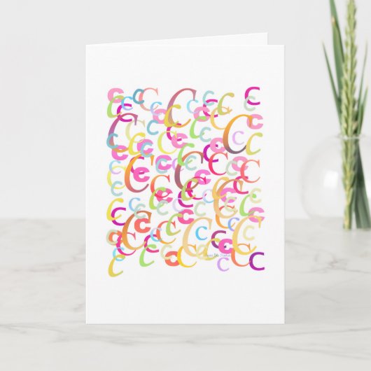 Letter Confetti "C" Card カード (正面)