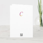 Letter Confetti "C" Card カード (裏面)
