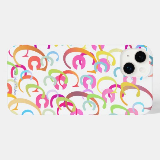 Letter Confetti "C" iPhone Case iPhoneケース (裏面横)