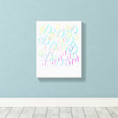 Letter Confetti "D" キャンバスプリント (インサイチュ (ウッドフロア))