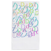 Letter Confetti "D" スモールペーパーバッグ (正面)