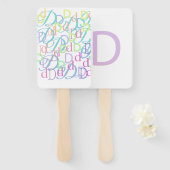 Letter Confetti "D" ハンドファン (正面&裏面)