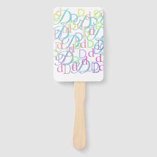 Letter Confetti "D" ハンドファン (正面)