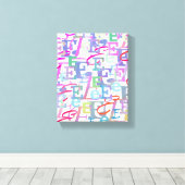 Letter Confetti "E" キャンバスプリント (インサイチュ (ウッドフロア))