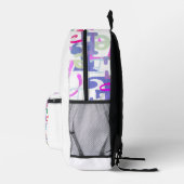 Letter Confetti "E"  プリントバックパック (右)