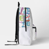 Letter Confetti "E"  プリントバックパック (左)