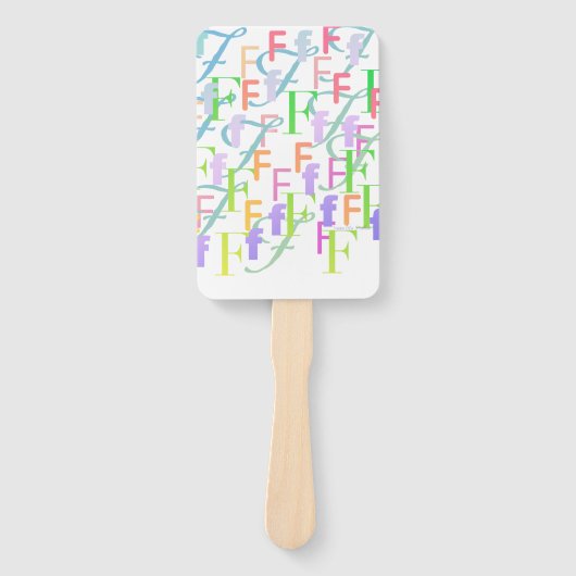 Letter Confetti "F" ハンドファン (正面)