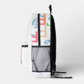 Letter Confetti "F"  プリントバックパック (右)