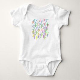 Letter Confetti "F" Baby Romper ベビーボディスーツ