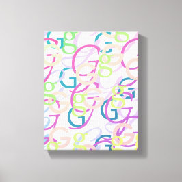 Letter Confetti "G" キャンバスプリント