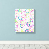 Letter Confetti "G" キャンバスプリント (インサイチュ (ウッドフロア))