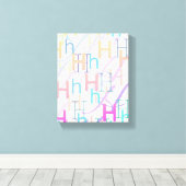 Letter Confetti "H" キャンバスプリント (インサイチュ (ウッドフロア))