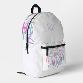 Letter Confetti "H"  プリントバックパック