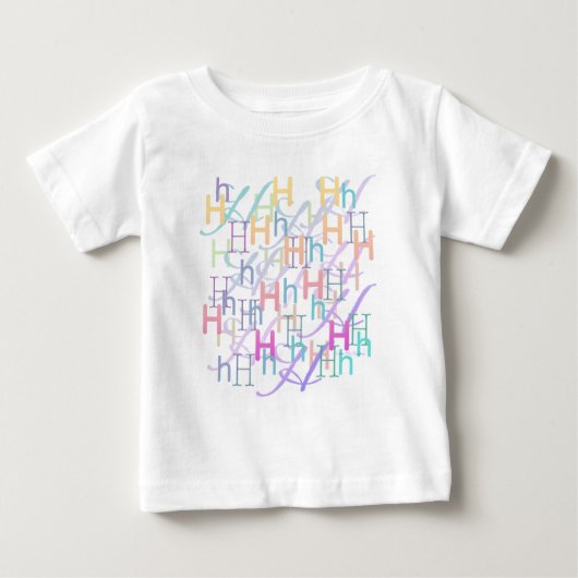 Letter Confetti "H" ベビーTシャツ (正面)