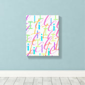 Letter Confetti "I" キャンバスプリント (インサイチュ (ウッドフロア))