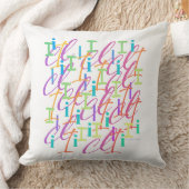 Letter Confetti "I" Throw Pillow クッション (ブランケット)