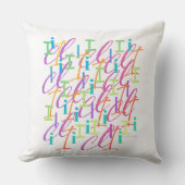 Letter Confetti "I" Throw Pillow クッション (正面)