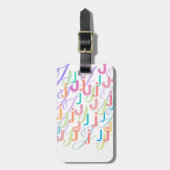 Letter Confetti "J" ラゲッジタグ (正面縦)