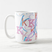 Letter Confetti "K" コーヒーマグカップ (左)