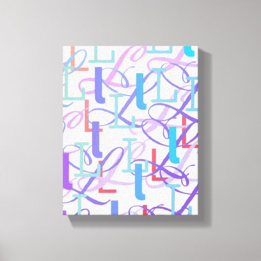 Letter Confetti "L" キャンバスプリント (正面)