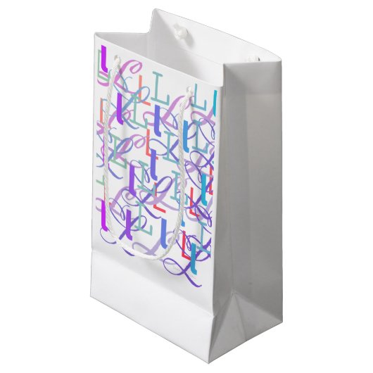 Letter Confetti "L" スモールペーパーバッグ (正面アングル)