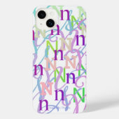 Letter Confetti "N" iPhone Case iPhoneケース (裏面)