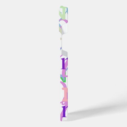 Letter Confetti "N" iPhone Case iPhoneケース (左側面)